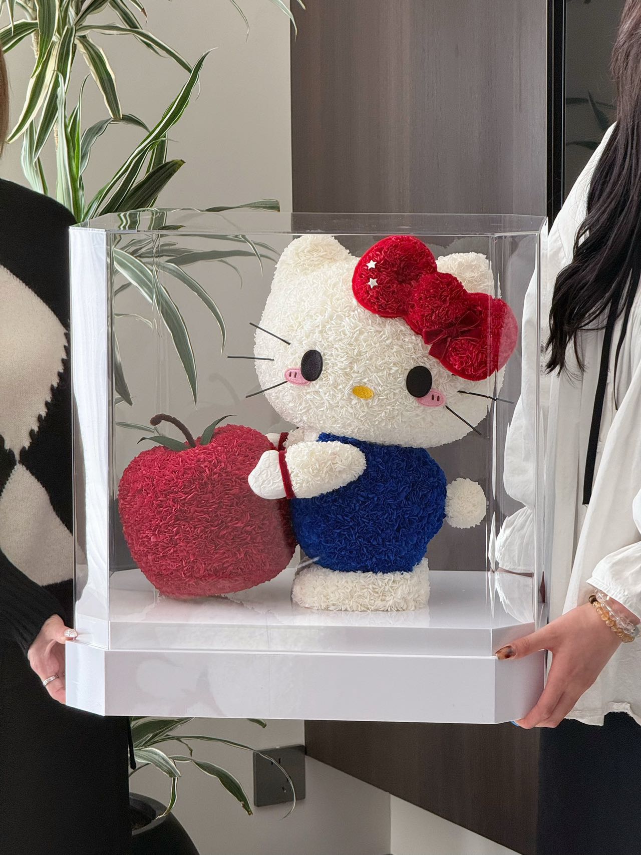 Giant Apple Kitty Preserved Flowers Box 🍎