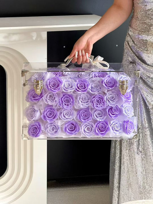 Preserved Roses Garden Purple Medium