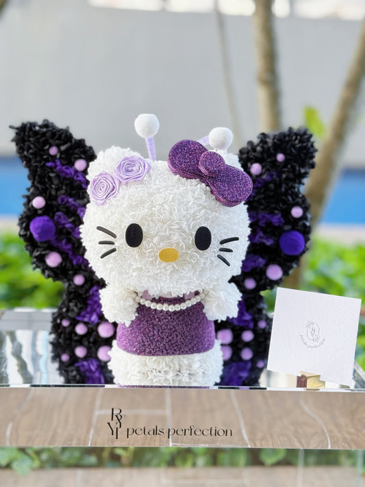 Butterfly 🦋 Kitty Preserved Flowers Box 💜 SG In Stock 🇸🇬