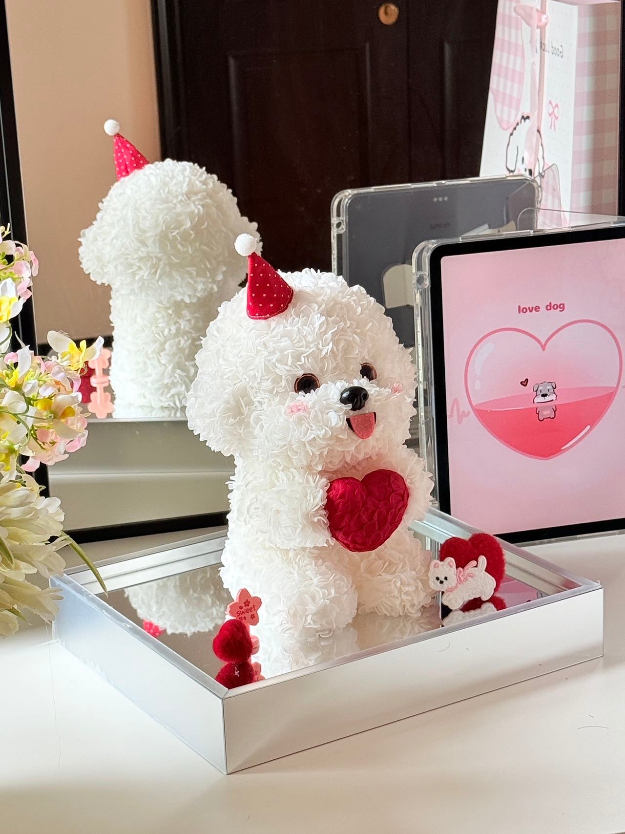Puppy Love Preserved Flowers Box ❤️