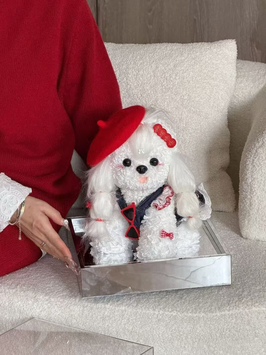 Red Hat ❤️ New Year Puppy Love Preserved Flowers Box 🇸🇬 SG In stock