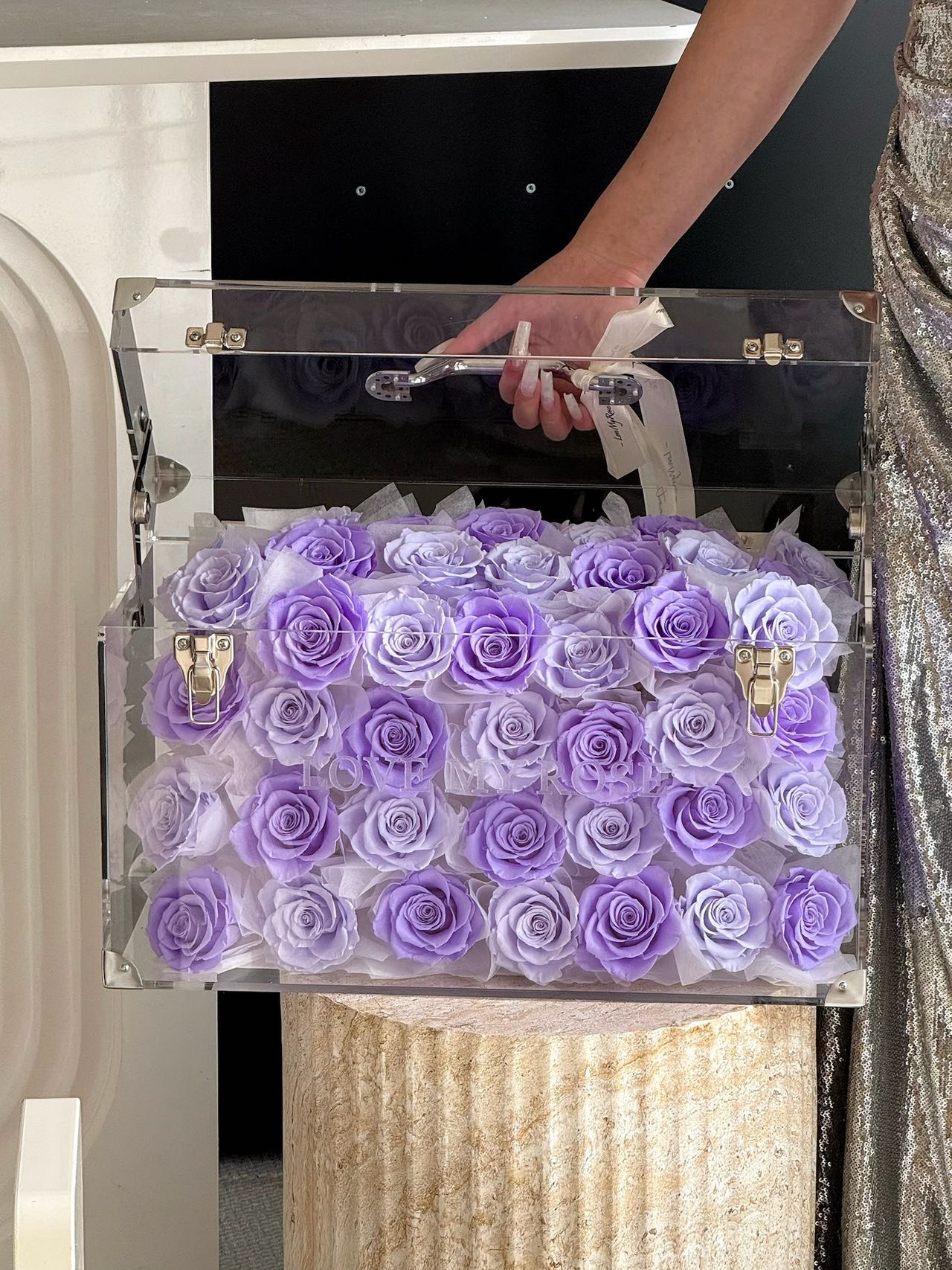 Preserved Roses Garden Purple Medium 💜