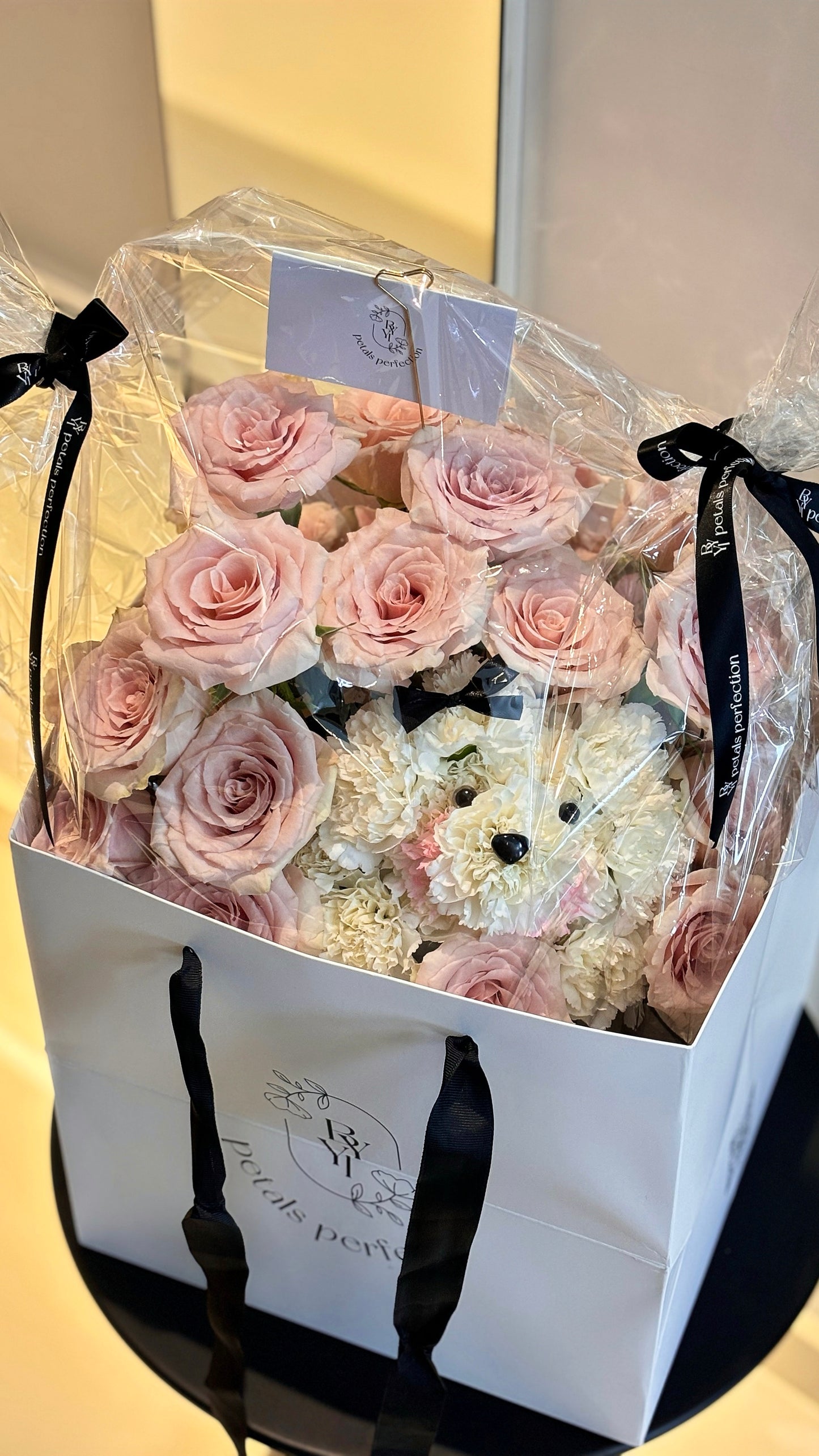 Puppy Love Fresh Roses Box