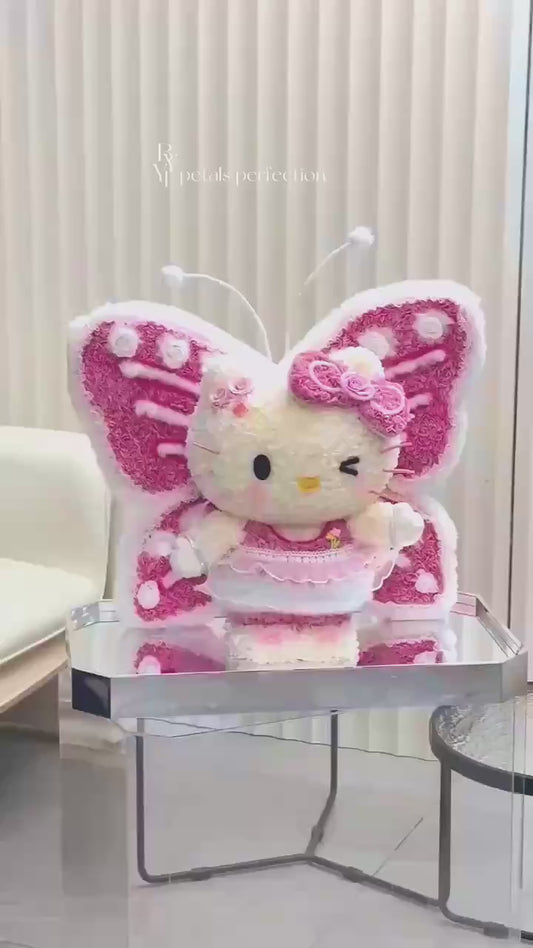 Butterfly 🦋 Hello Kitty Preserved Flowers Box 🇸🇬 SG In Stock