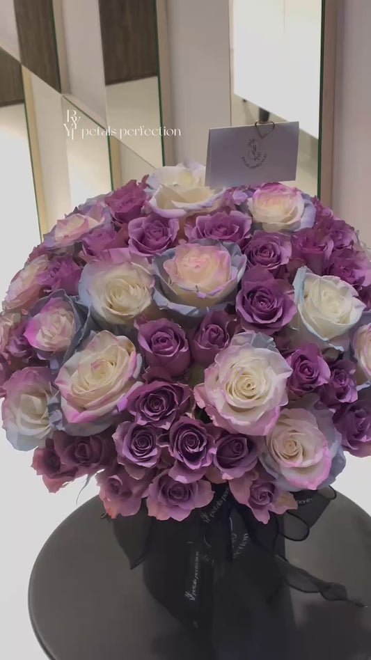 Purple Dates 💜 Ecuador Roses Box