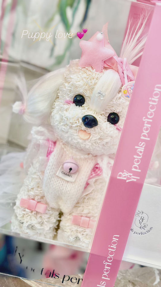 Puppy Love 💕 Preserved Flowers Box 🇸🇬 SG In Stock